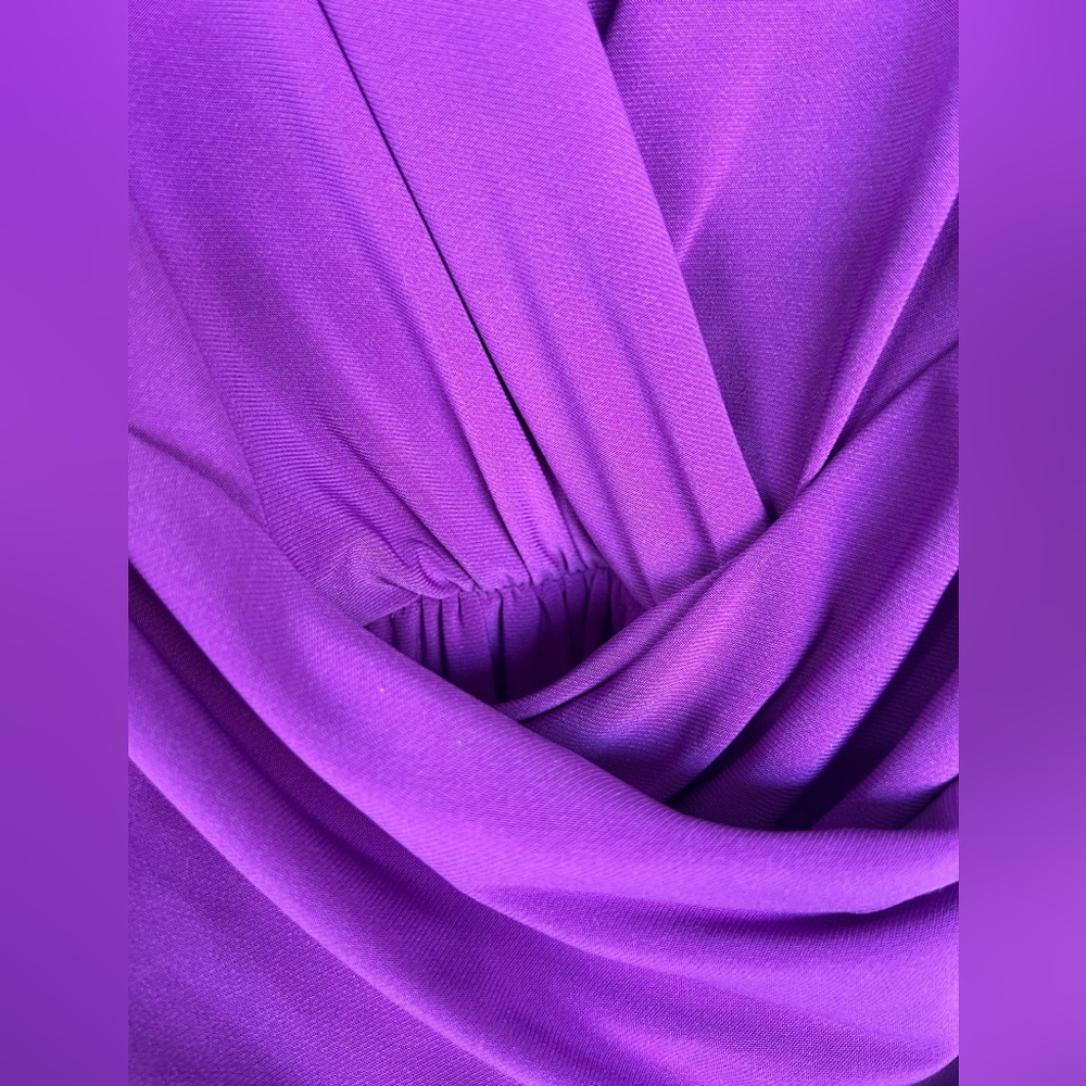 Chaps DAHLIA A-Line Midi Dress Sleeveless Stretch Purple Women's Size XL NWT - Picture 11 of 11